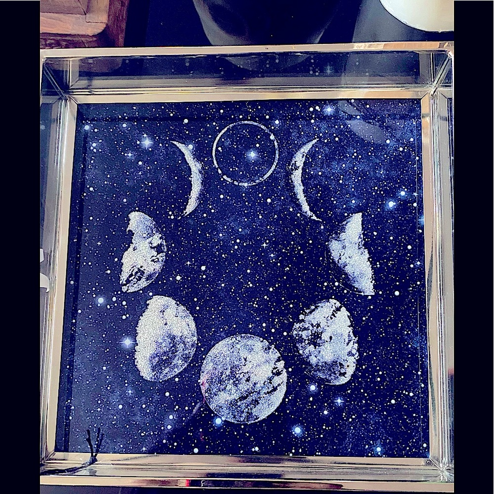 Glass Moon Phase Caddy by Rachel Zoe Altar
